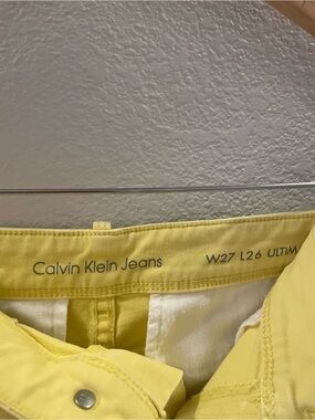 Calvin Klein Jeans Pale Yellow Denim Shorts